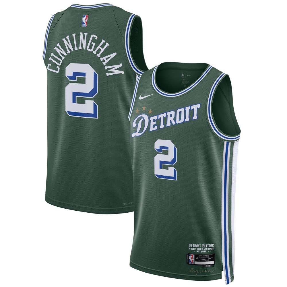 Cade Cunningham Detroit Pistons Unisex 2022/23 Swingman Jersey - City Edition - Green-Pro Kit Vault | Brand New 26/27 Sports Jerseys